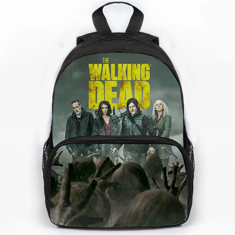 The Walking Dead School Bags 16inch Lightweight Children Backpack Girls Boys Orthopedic Bookbag Travel Laptop Shoulders Backpack