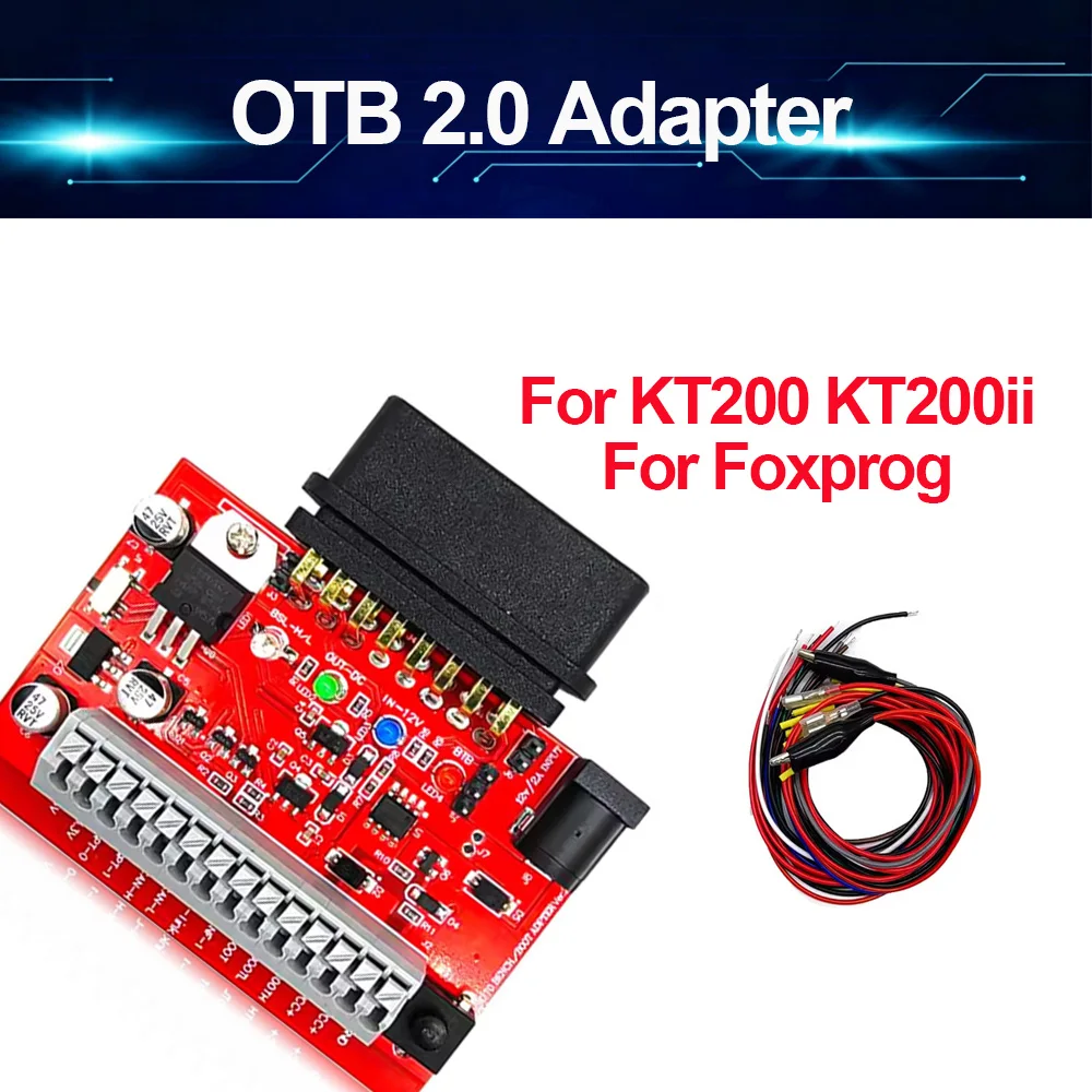 OTB 2.0 Adapter ECU Programmer Tool for KT200 KT200ii for  Foxprog Tag ECU Programmer OBD 2 on Bench 16 Pin Adapter