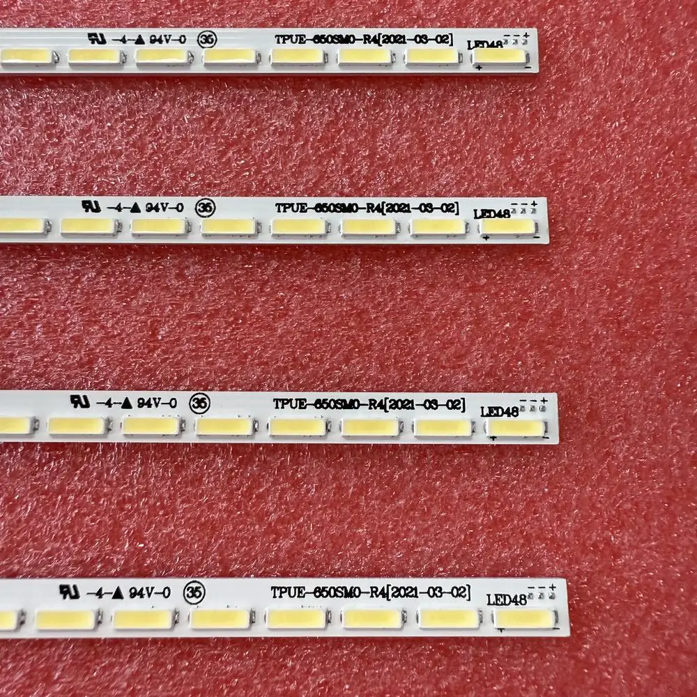 4pcs/set LED Backlight Strip Bar For 65PUS8601/12 65PUS8901/12 65PUS7600/12 65PUS9109/12 TPUE-650SM0-R4 TPT650LS-FJ01