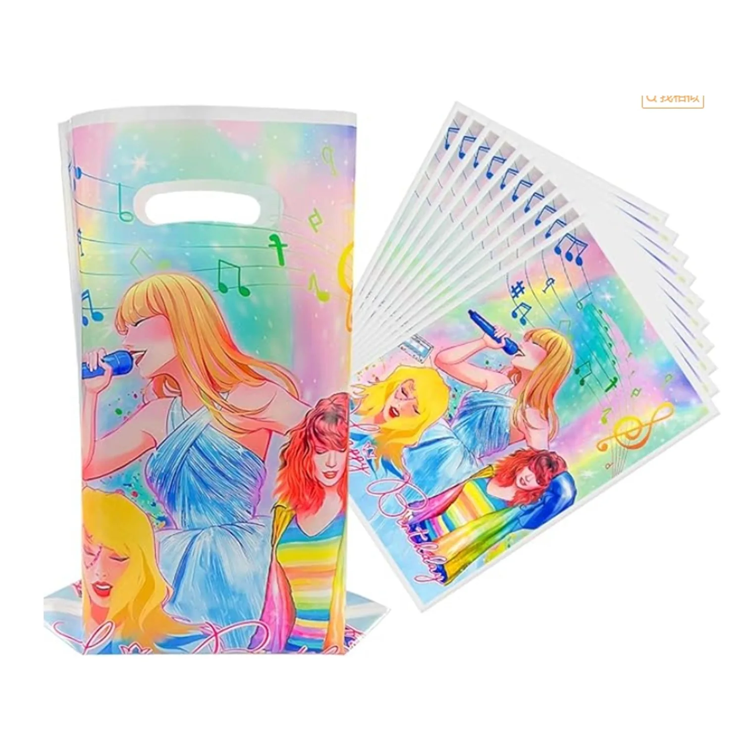 Star Taylor Sacchetti regalo Decorazioni di compleanno Cantante Swift Goody Pacchetto biscotti Sacchetto di caramelle Baby Shower Ragazzi Ragazze Bomboniere Forniture regalo