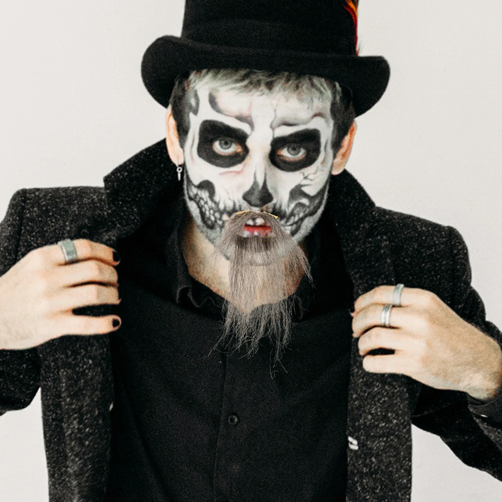 

1Set Realistic Fake Beard Cosplay Prop Funny Mustache Party Costume Accessory Halloween Carnival Performance Stage Decor