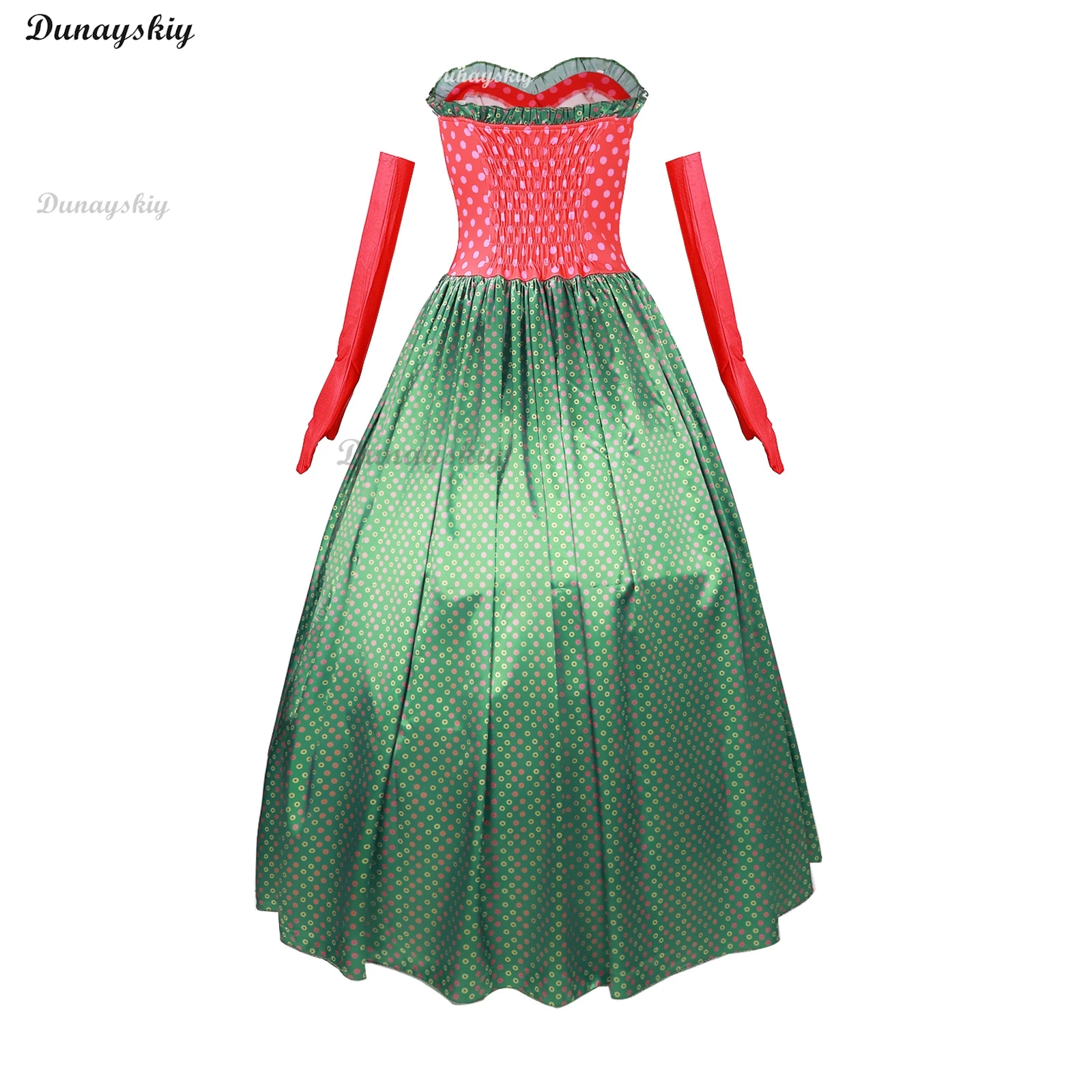 Martha May Whoeship Movie Grriinnch Cosplay Costume pour femme, robe bustier sans bretelles, costume de Noël personnalisé, rouge et vert, 2 versions imbibées