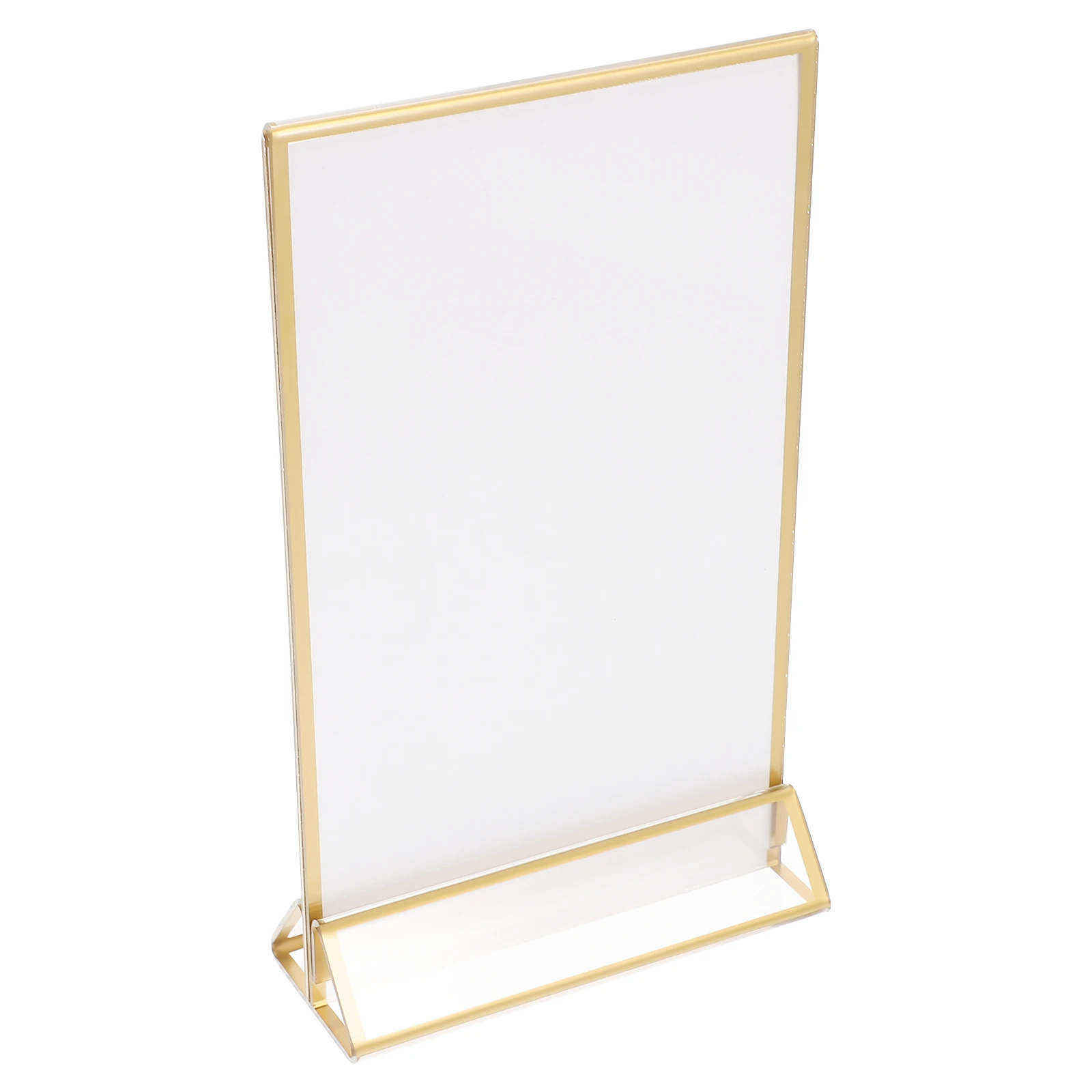 

Acrylic Table Card Display Stand for Picture Frame Wedding Number Plates Photo Office Mini Sign Holder Clear