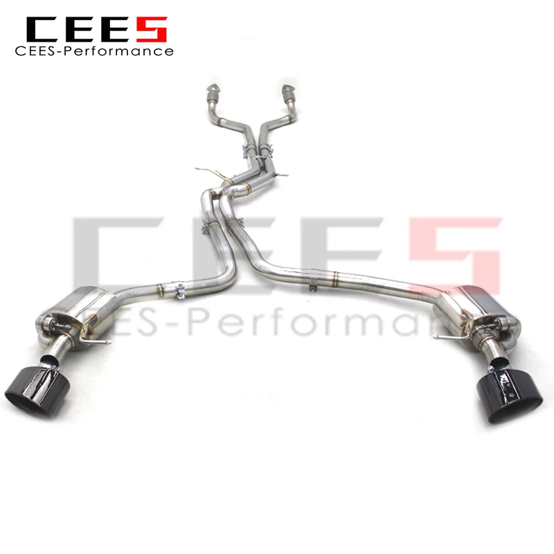 CEES Full set Catback Exhaust Valvetronic Muffler pipe For Audi A7 3.0T 2012-2023 304 Stainless Steel Exhaust Downpipe system