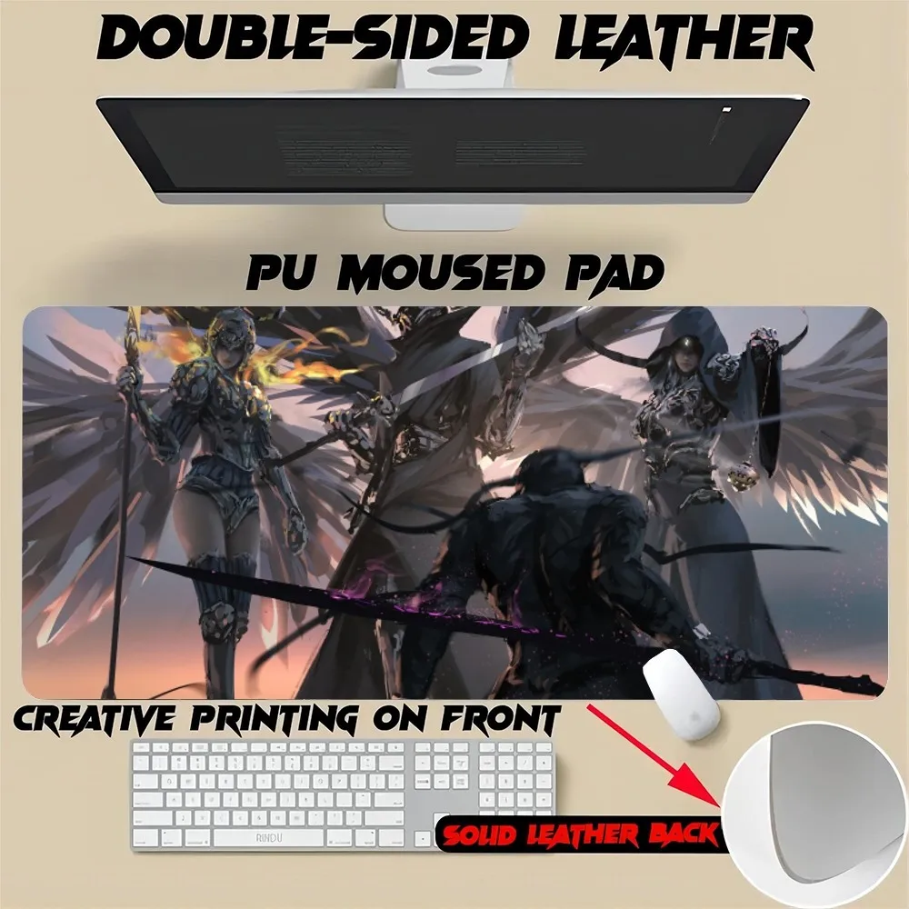 Ghostblade Princess Mouse Pad Gamer Mouse Pad Size For Office Mat Desk video game Waterproof Table Mat Gameing PU Leather XXL