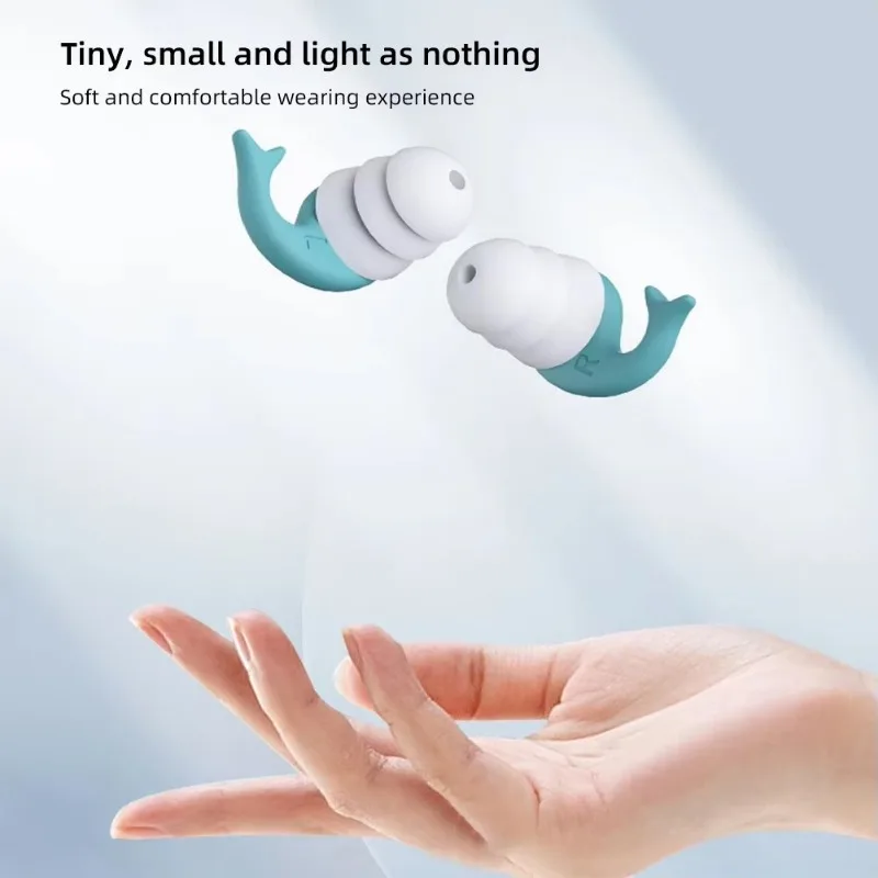 Soft Silicone Ear Plugs for Sleeping - 3-Layer Noise Reduction, Comfortable & Washable - Ideal Noise Blocking for Restful Sleep