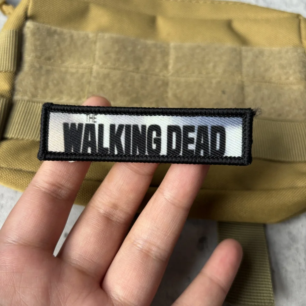 

Walking Dead Morale Badge Patch Printed Armband Tactical Military Hook&Loop Patch Backpack Stickers