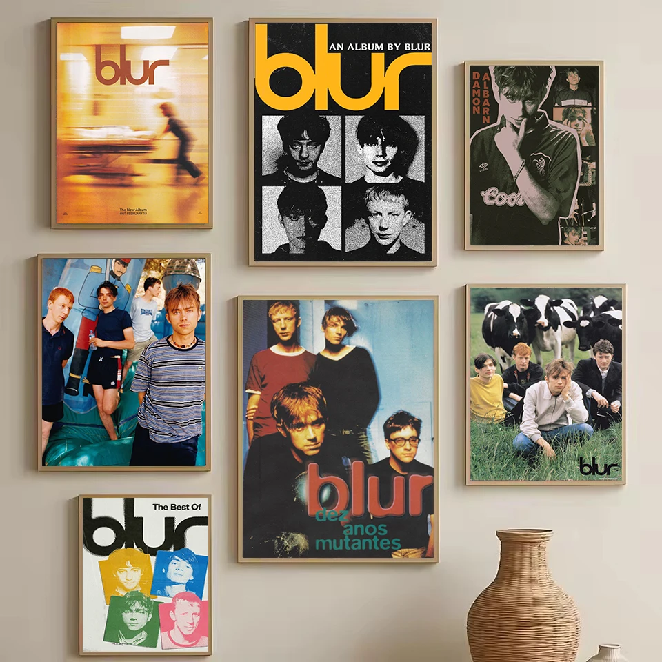 90s Brit-pop Band B-Blur Portrait Music Aesthetic Poster HD Printed Wall Art Pictures Canvas Painting Home Decor Gift