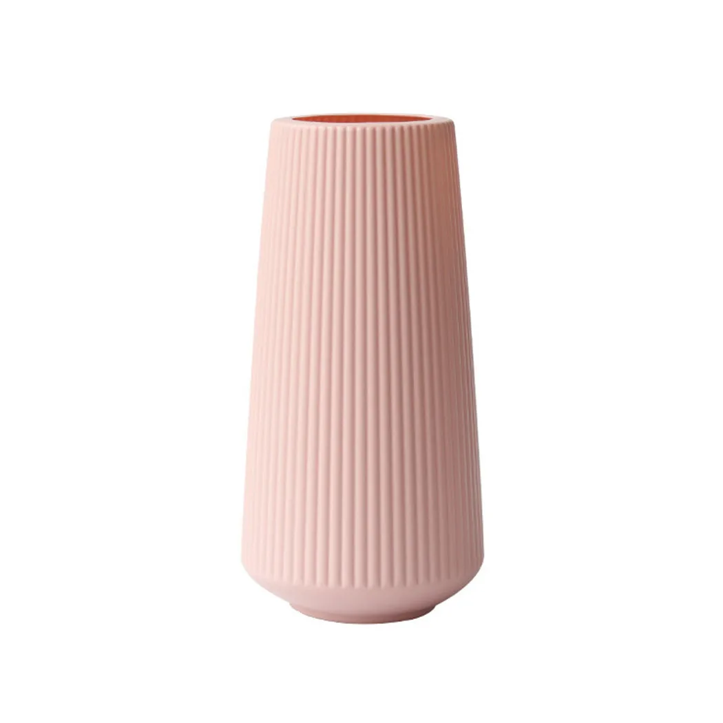 Macaron Vase Office Ornaments Pink Blue Plastic Basket Pot Beautiful Variety Ceramic Decorate Desk Dining Table