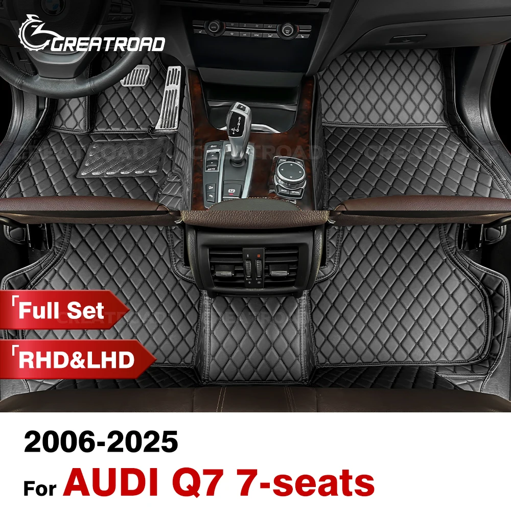 

Car floor mats for AUDI Q7 (Seven seats) 2006 2007 2008 2009 2010 2011 2012 2013 2014 2015-2025 Custom foot Pads automobile