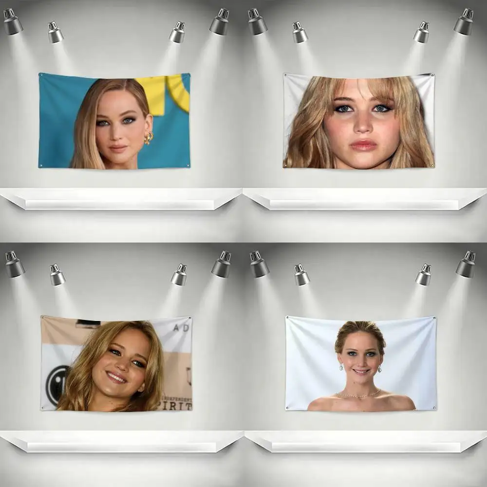 Jennifer Lawrence Actress Flags Wall Hanging Tapestry Outdoor Garage Room Decorative flag Background Blanket