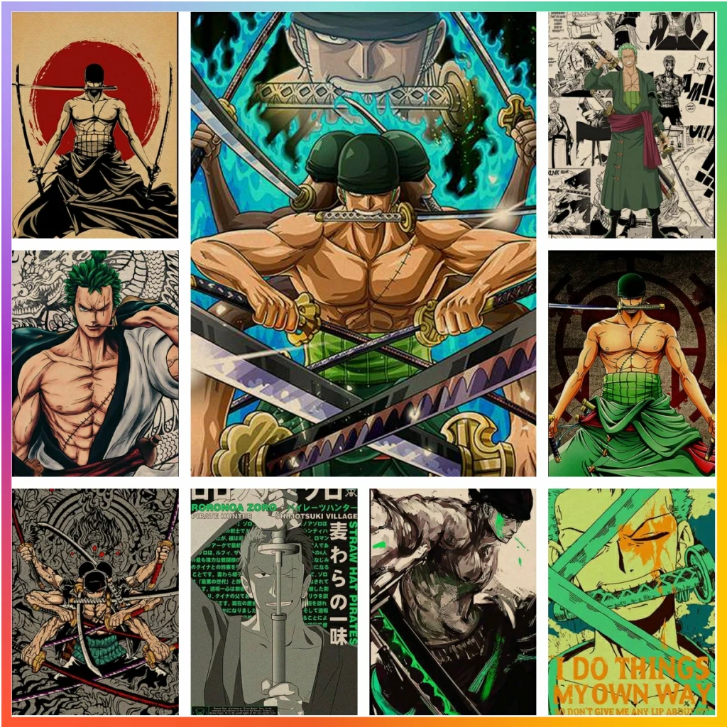 One Piece Roronoa Zoro Aesthetic Diamond Painting Canvas Cross Stitch Novelty Mosaic Embroidery Pixel Room Decoration 5D DIY Art