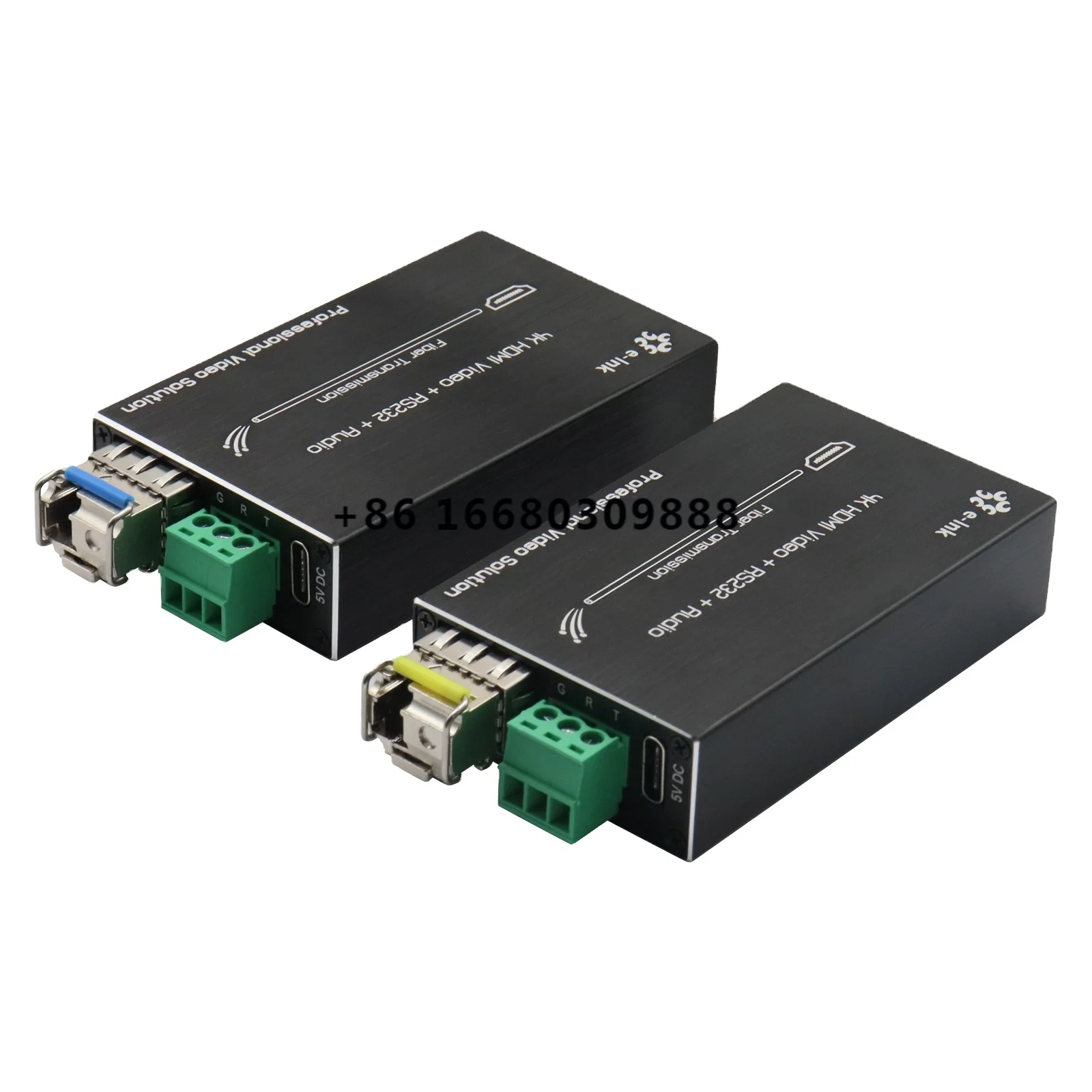 

Mini 4K HDMI Fiber Extender with RS232 & External Audio