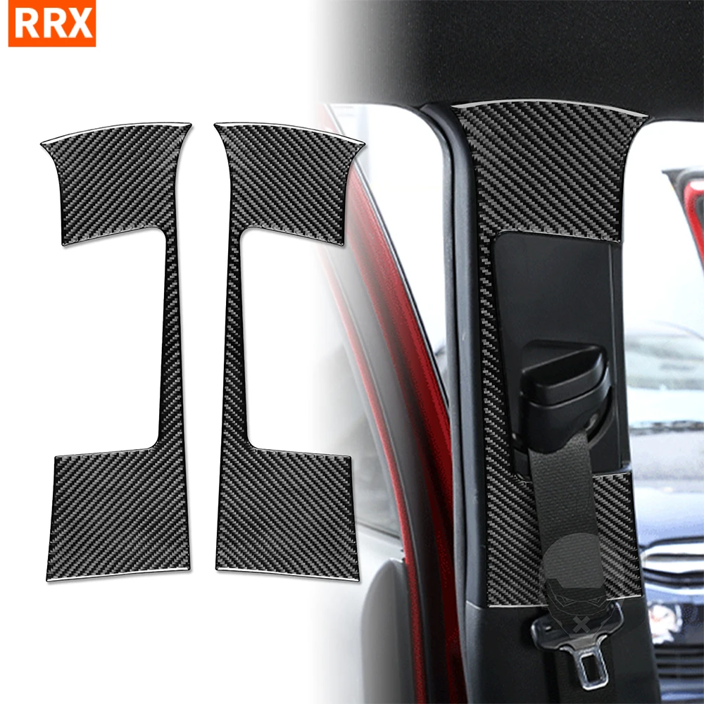 For Toyota Tacoma 2015-2022 Seat Belt Panel Decoration Real Carbon Fiber Sticker Cover Trim Car Interior Accessories