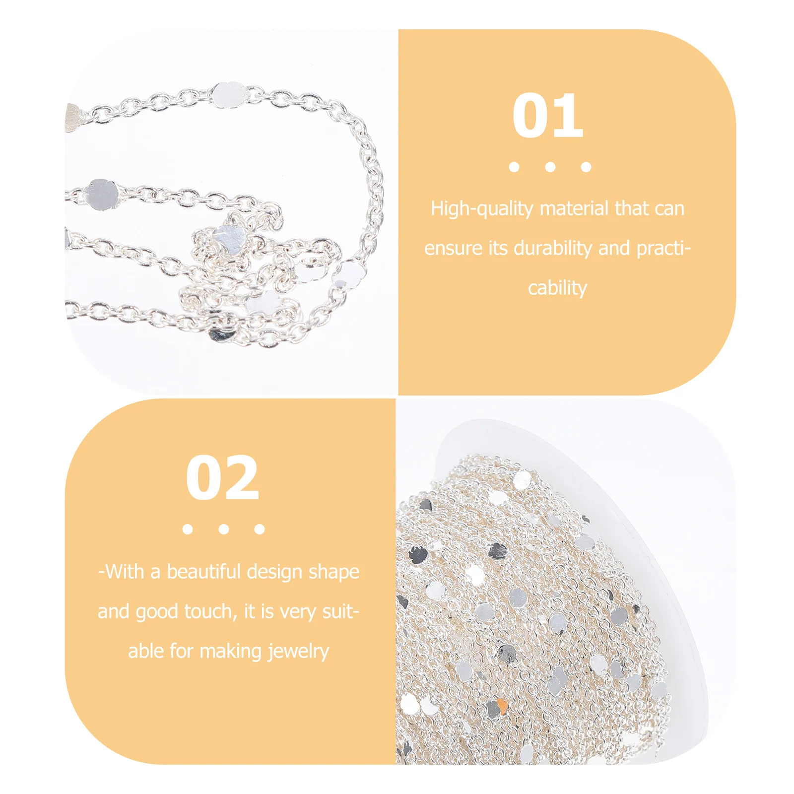 

Sweater Chain Clip Necklace Cable Link Chains for Jewelry Making Earrings Copper Women's