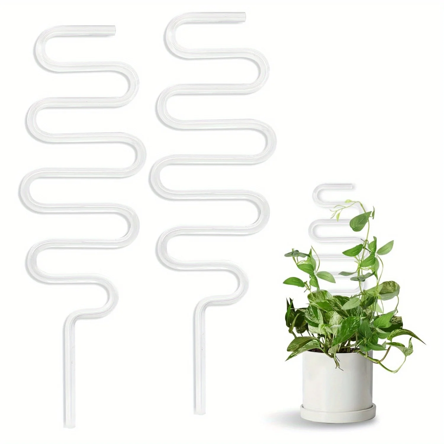 

Изогнутая акриловая рама для восхождения растений, прозрачная и прочная, подходит для внутренних лоз и поддержки цветочных горшков.