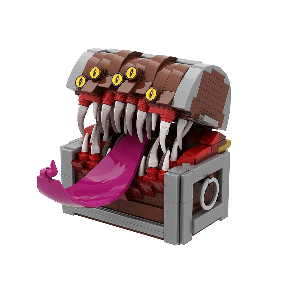 Gobricks MOC Treasure Mimic Chest Yaranzo Monster Building Blocks For Dungeons Pirate Box And Dragons Bricks Children Toy Gift