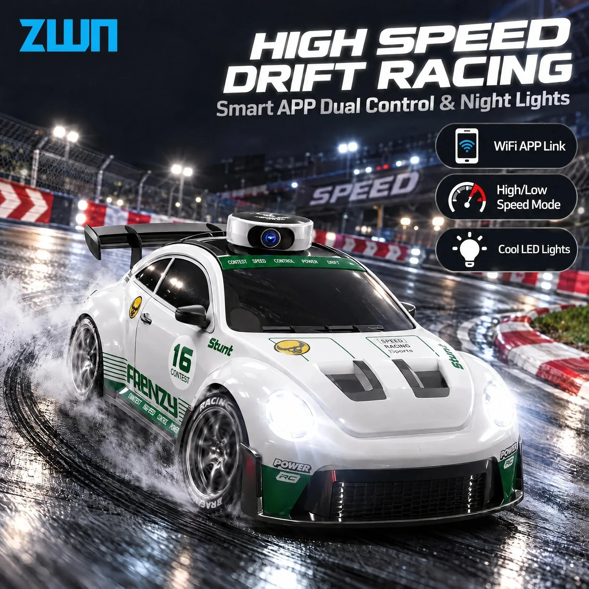 1/24 RC Car With Camera Or No Camera 2.4G High Speed Drift 4WD Remote Control Car With Lights Radio Controlled Racing Model Toy