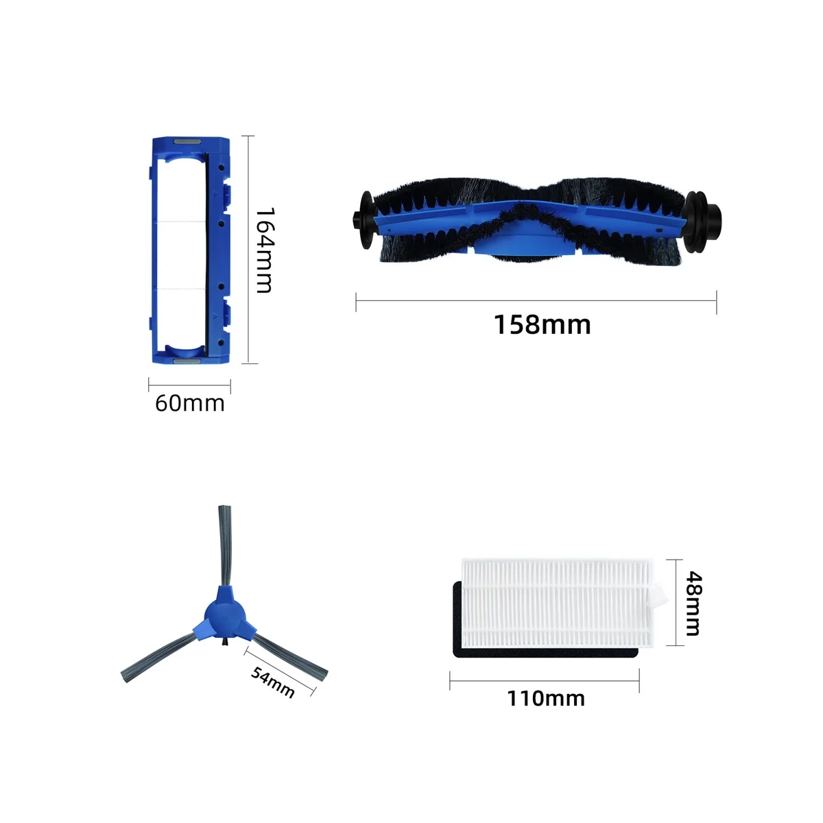 A09G-do odkurzaczy robotycznych RoboVac 11S, 25C, 15C, 30, 30C, 12, 35C, 15T, 2 szczotki rolkowe