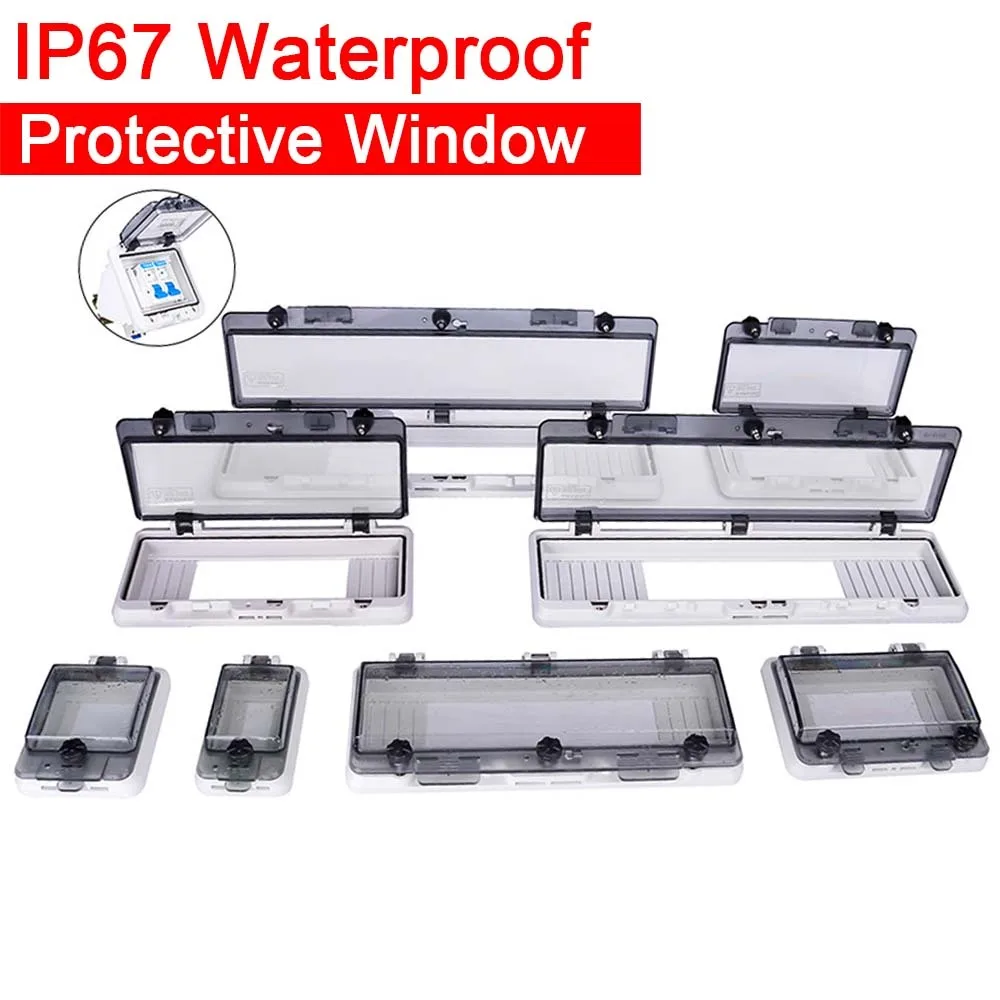 

Outdoor waterproof window cover with lockable circuit breaker electrical box Hood Circuit Breaker Transparent Waterproof Box