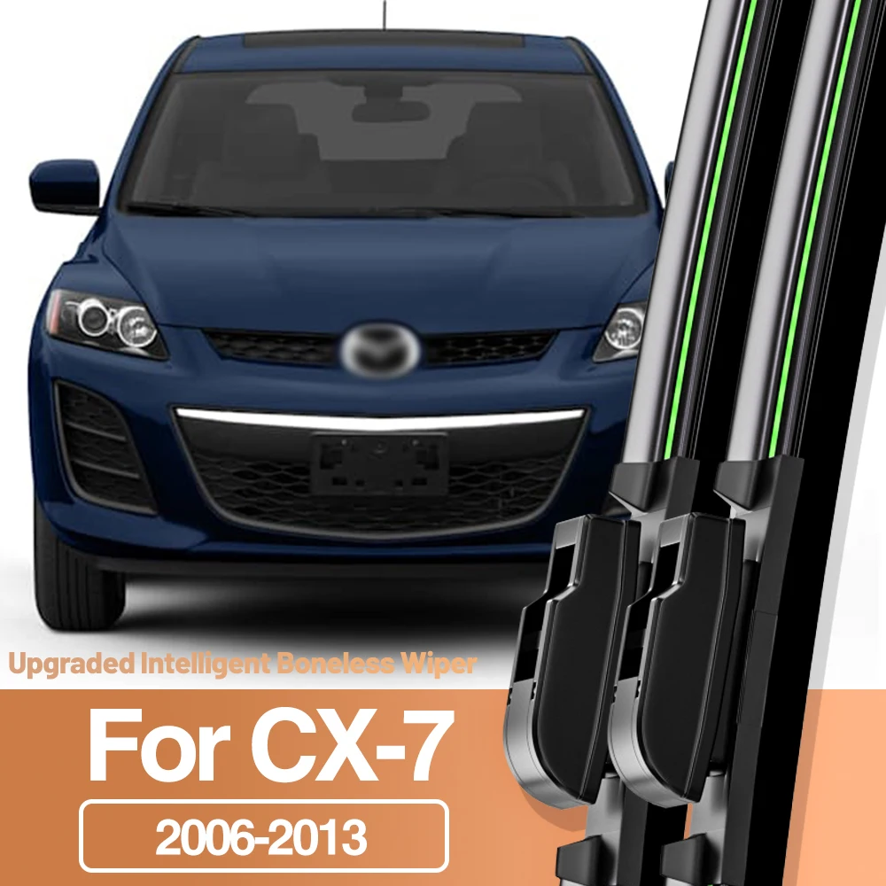 2pcs For Mazda CX-7 CX7 CX 7 2006-2013 Front Windshield Wiper Blades Windscreen Window Accessories 2007 2008 2009 2010 2011 2012