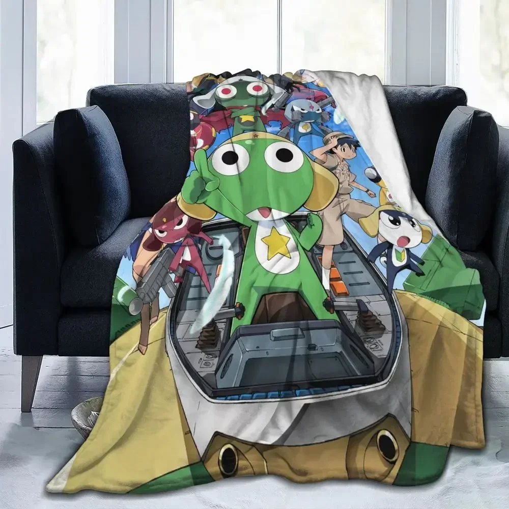 Anime Keroro Plaid coperte per bambini copridivano in pile stampato cartone animato coperte traspiranti per copriletti per auto divano