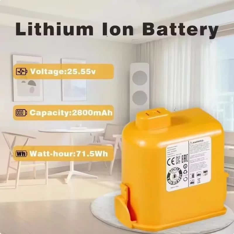 NEW Vacuum Cleaner Battery For 25.55V 5000mAh LG Cord Zero A9/A9+/PLUS A905M A907GMS A9MASTER2X Series EAC63758601 Battery