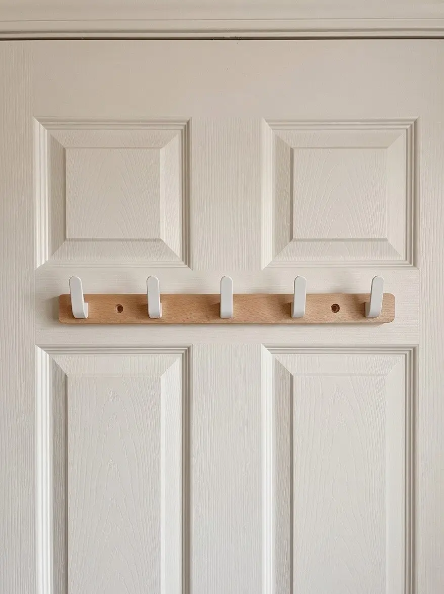 Morden Wall Coat Rack With 4/5/6 Hooks Rustic Wall Mounted Organizers Modern Natural Wooden Pegs for Hanging Coat Clothes Hat