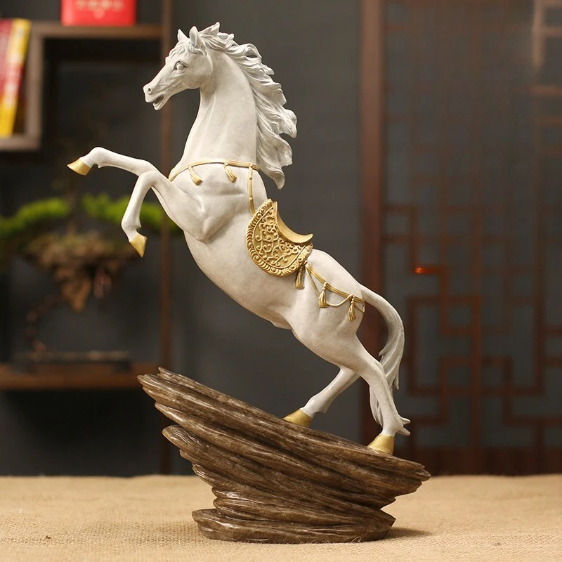 Bright future creative ornament, success brass handicraft horse ornament