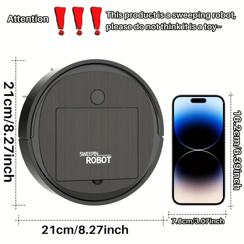 3-in-1 Smart Sweeping Robot 4000pa Suction Power Fully Automatic Home Cleaning Machine USB Charging Smart Vacuum Cleaner