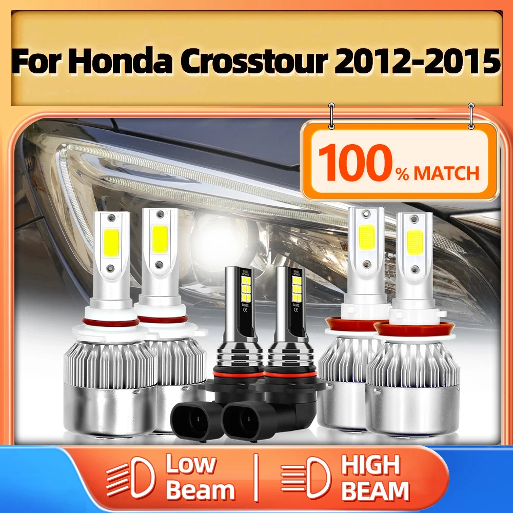 

9005 лм Canbus Светодиодная лампа для автомобиля Φ H11 HB3 6000 светодиодные лампы для фар 12 в 2012 K белая турболампа для Honda Crosstour 2013 2014 2015