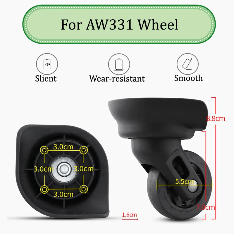 

For AW331 Universal Wheel Replace The Luggage with Quiet Wear-resistant Push-pull Smooth Shock Absorption Replacement Accessory