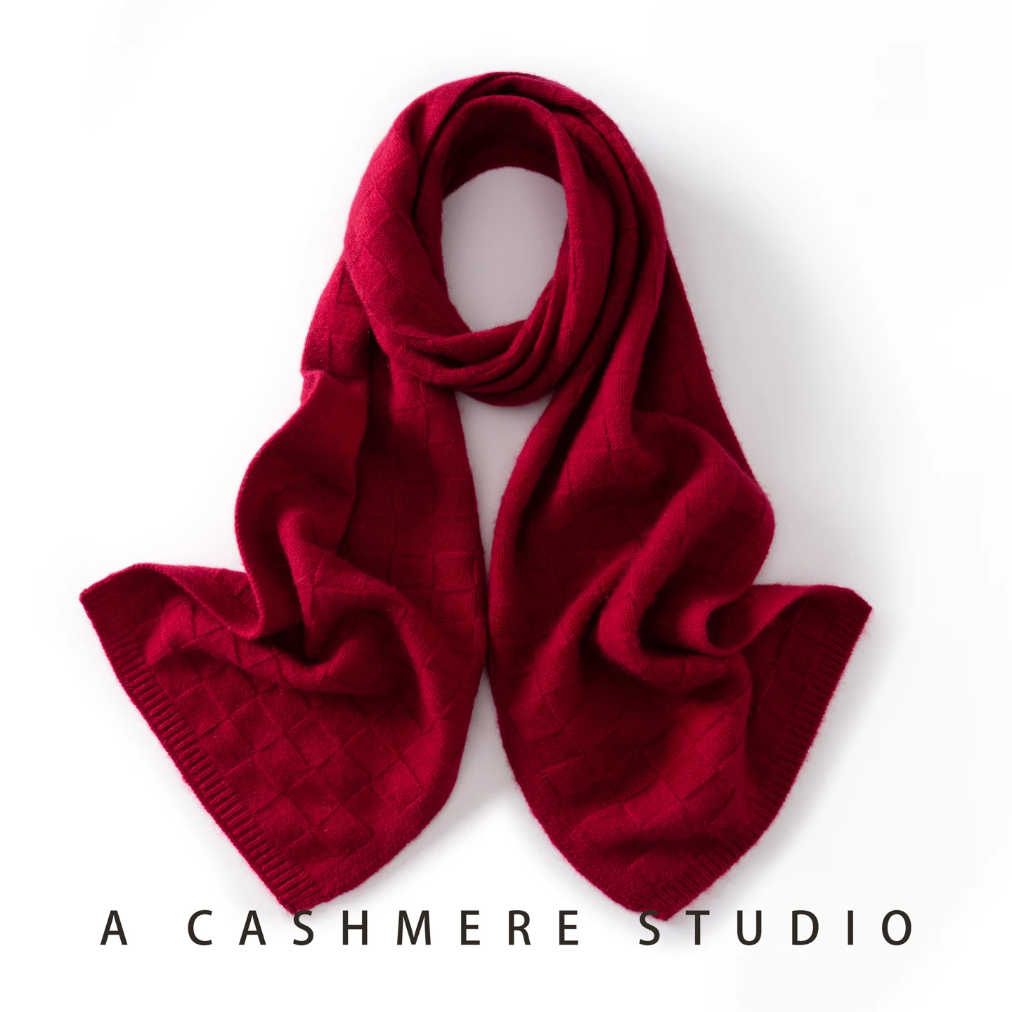 Real Cashmere Plaid Scarf Solid Color Knitted Outdoor Warm Scarf Unisex Fashion Neck Scarves For Men and Women