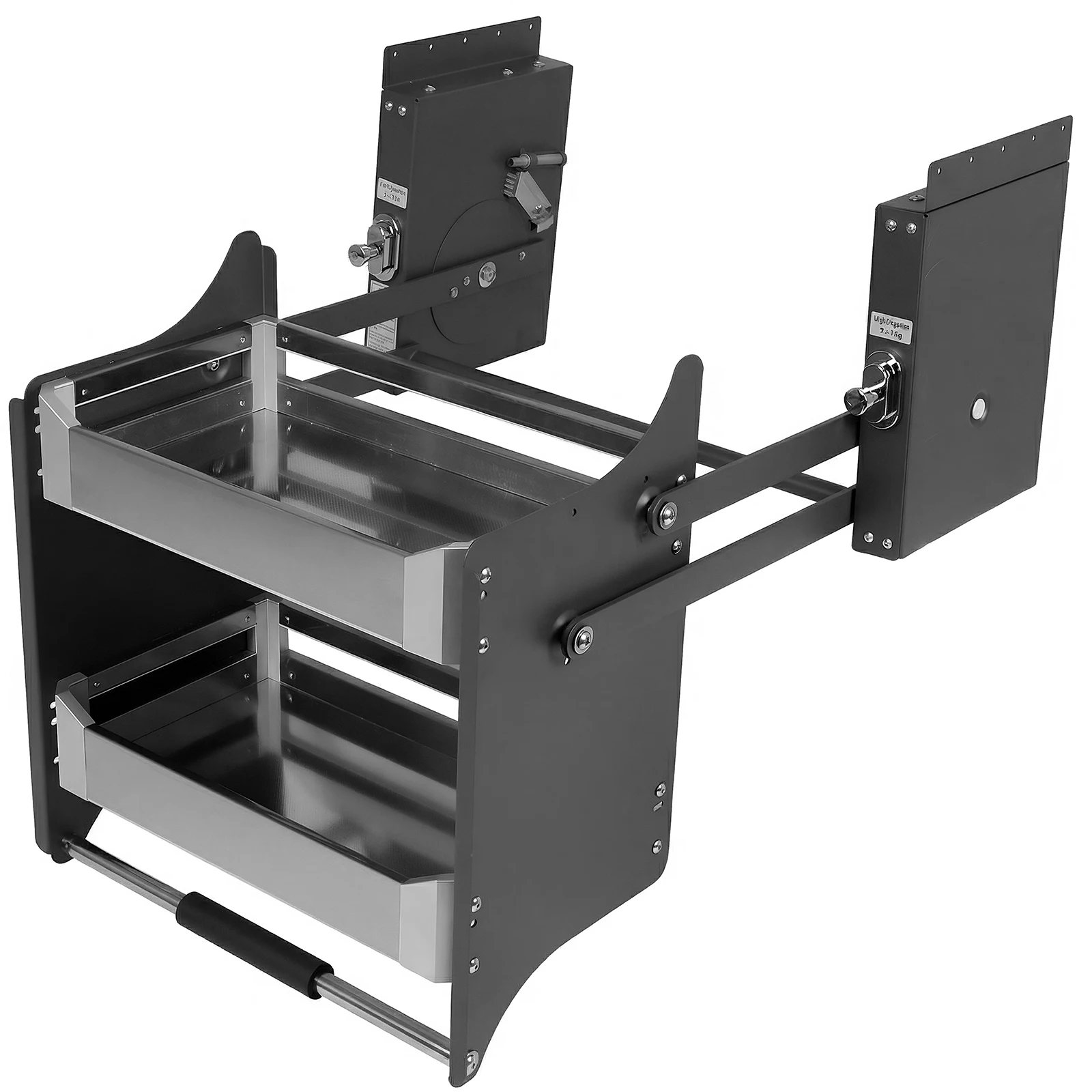 

Двухуровневая выдвижная полка для тяжелых нагрузок, ширина 22,2-22,4 дюйма, глубина 11 дюймов, высота 22 дюйма, для хранения кастрюль, сковородок и использования в кладовой на кухне