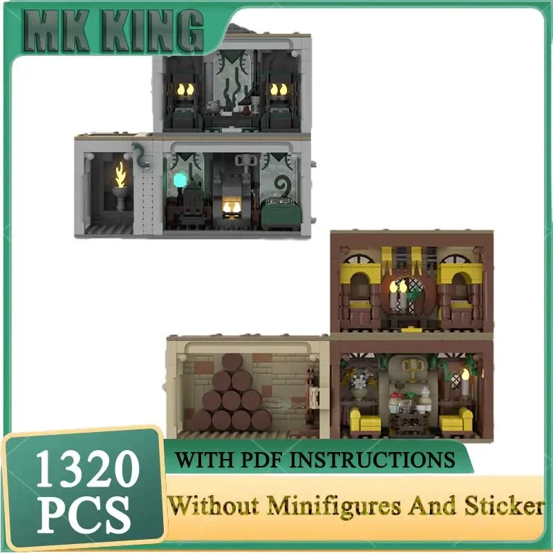 

Popular Movie Series Moc Building Blocks Common Room Set Model Technology Bricks Famous Sence DIY Assembly Holiday Toy Set Gifts