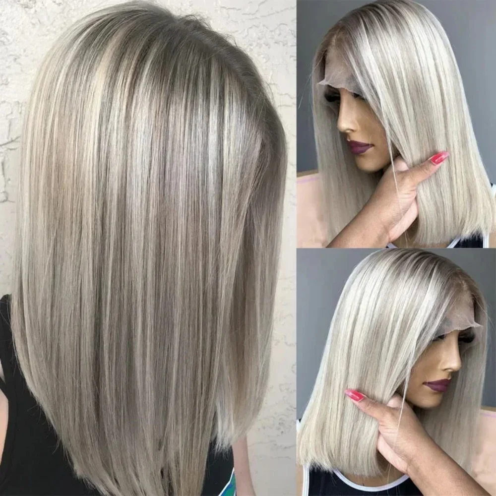 Highlight Blonde Glueless Fashion Soft Natural 18inch Wave 180 Density Deep HD lace front wig, suitable for women Heat Resistant