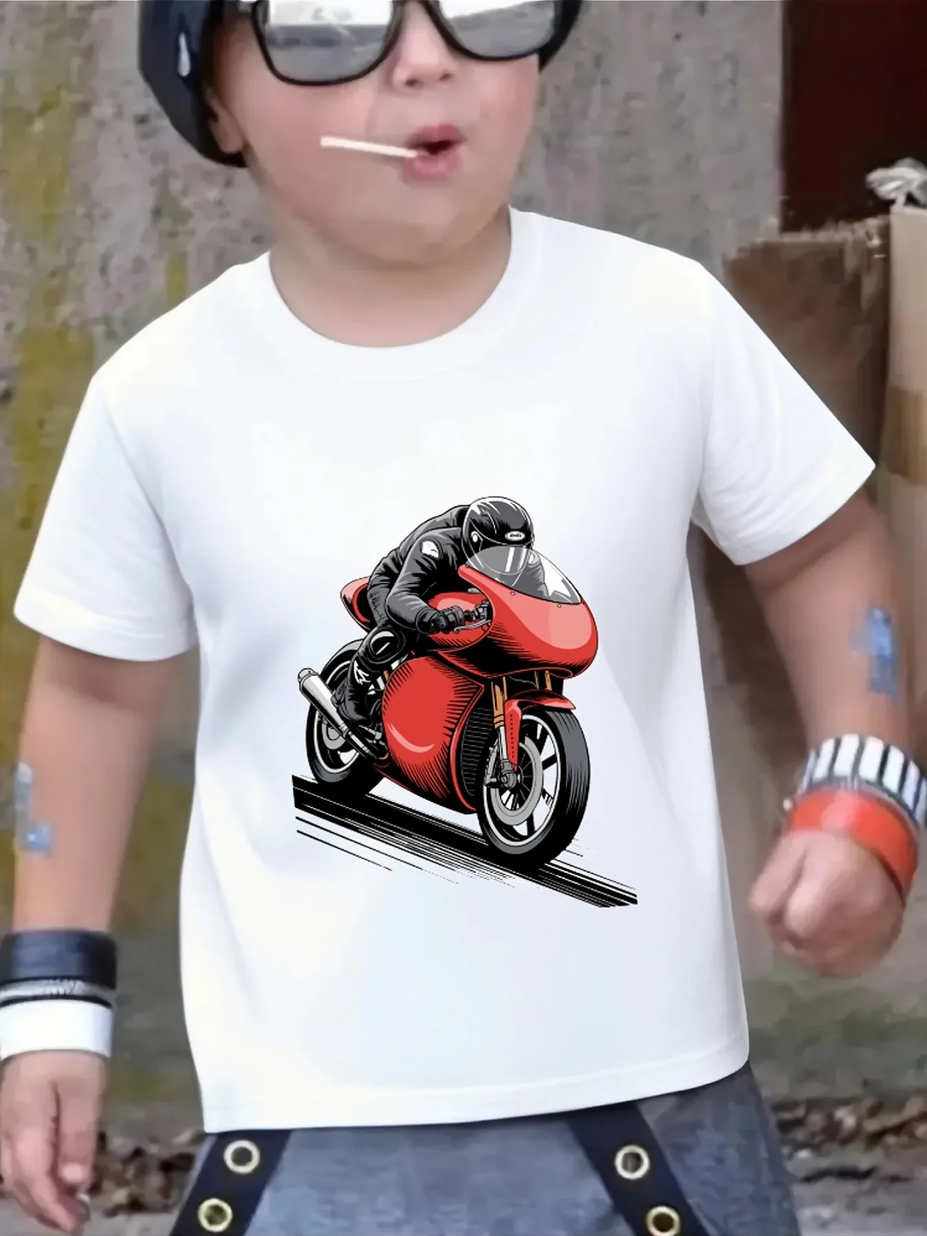Cute Sea Fishing Bass Boat Rod Print Family Matching T Shirt Boys Girls Short Sleeve Parent Child Soft Cotton Casual Tops