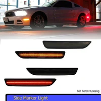 Luces LED de señal de giro para parachoques delantero/trasero de coche, luces de estacionamiento para Ford Mustang 2010-2014, lámpara indicadora de llamarada
