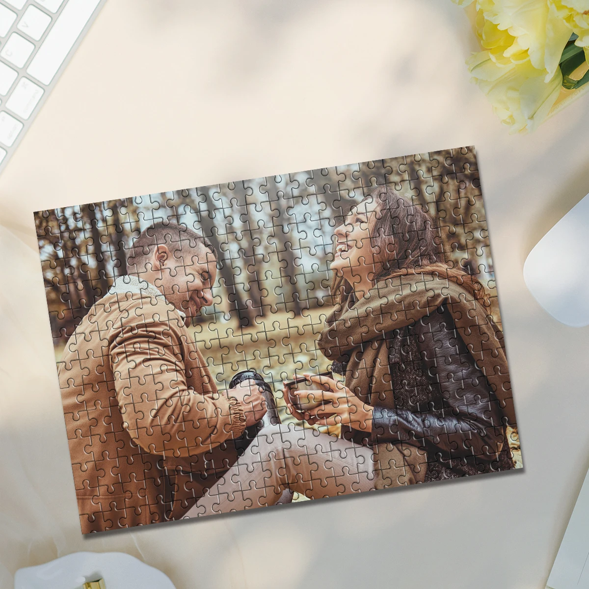 35/300/500/1086 قطعة شخصية مخصصة صور لغز زوجين صور عيد الميلاد عيد الحب هدايا عيد الميلاد لعب للأولاد #1