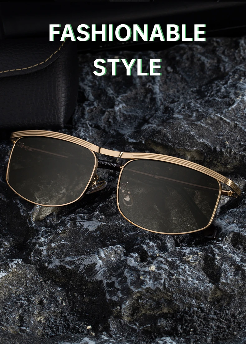 Übergroße rechteckige Punk-Sonnenbrille für Herren 2026 Luxusmarke Vintage Metallrahmen Sonnenbrille für Männer Outdoor UV400 Schutzbrille – Detail 4