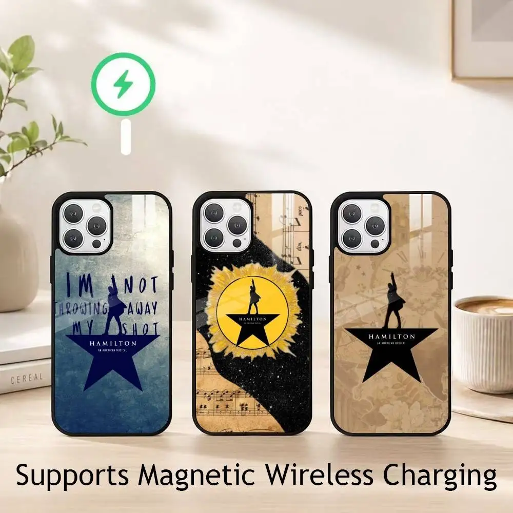 H-Hamilton Musical Lyrics gift Phone Case For iPhone18,17,16,15,14,13,12,11 Plus,Pro Compatible with magnetic wireless charging