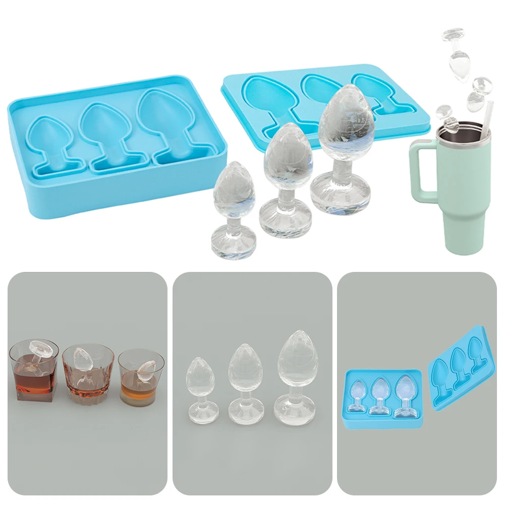 Silicone Prank Butt Plug Shaped Mold Fun Shape Ice Cube Molds Novelty Ice Cube Trays for DIY Cake Chocolate Candy