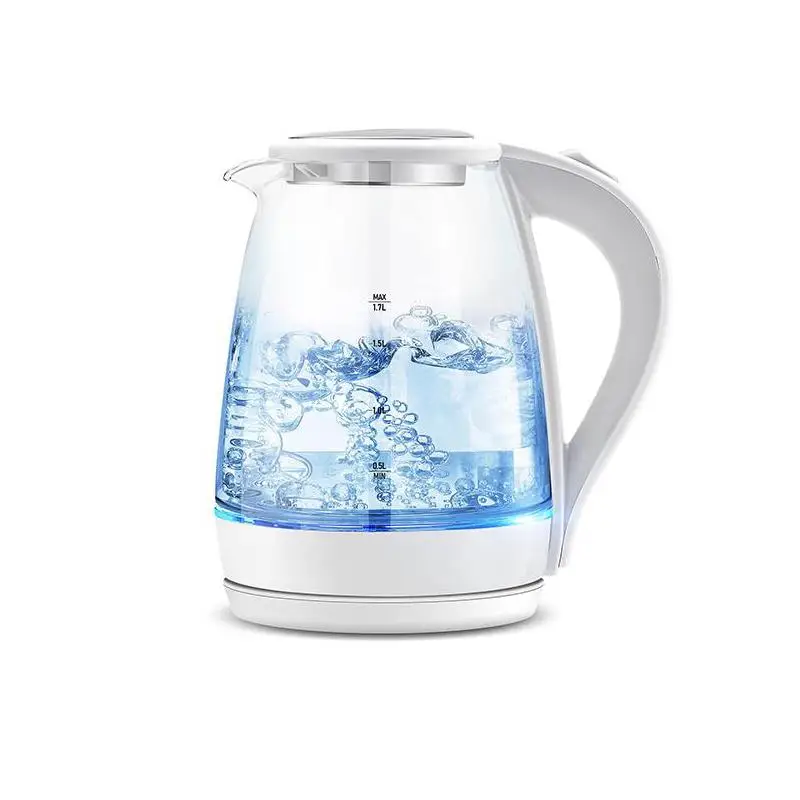 

SUSTEAS Pukomc Electric Kettle - 1.7L Hot Water Boiler - Glass Tea kettle with Wide Opening and Led Indicator, Auto Shut-Off