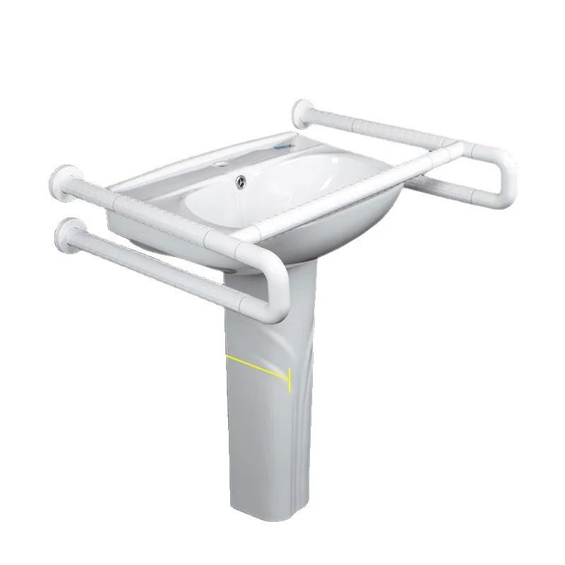 

Barrier-free senior-friendly toilet basin handrail disabled public toilet corner column basin handle railing