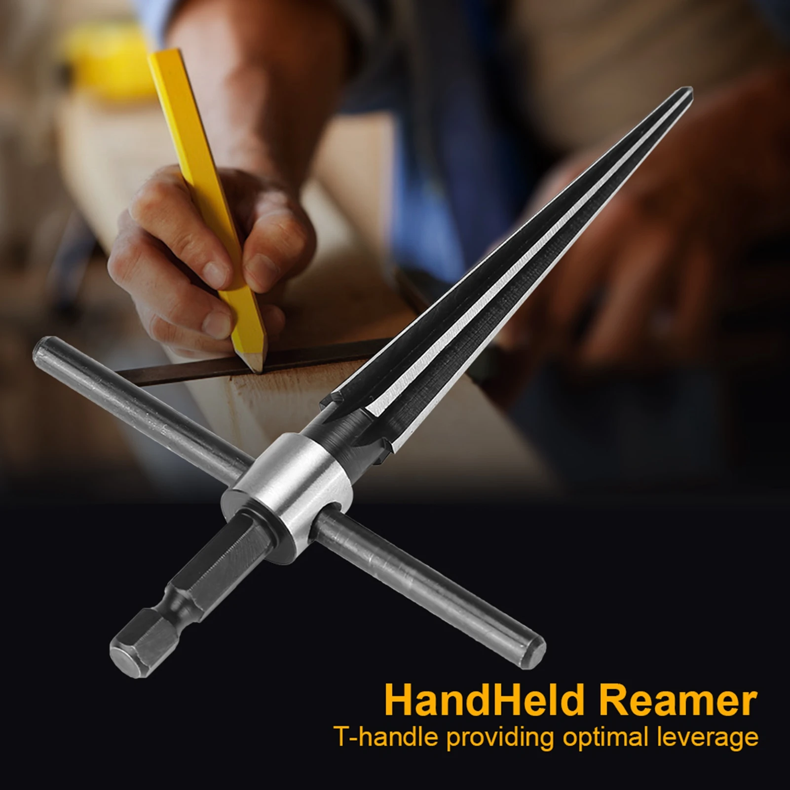 HandHeld Reamer Hex Reamer Bridge Pin Hole Handheld T Shape Tapered Hex Reamer Handle Drilling Tool Reamer T Handle Reamer