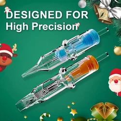 KVM 10PCS Tattoo Cartridge Needles Disposable Individual Package Permanent Makeup Transparent Tattoo Needles Tattoo Supplies