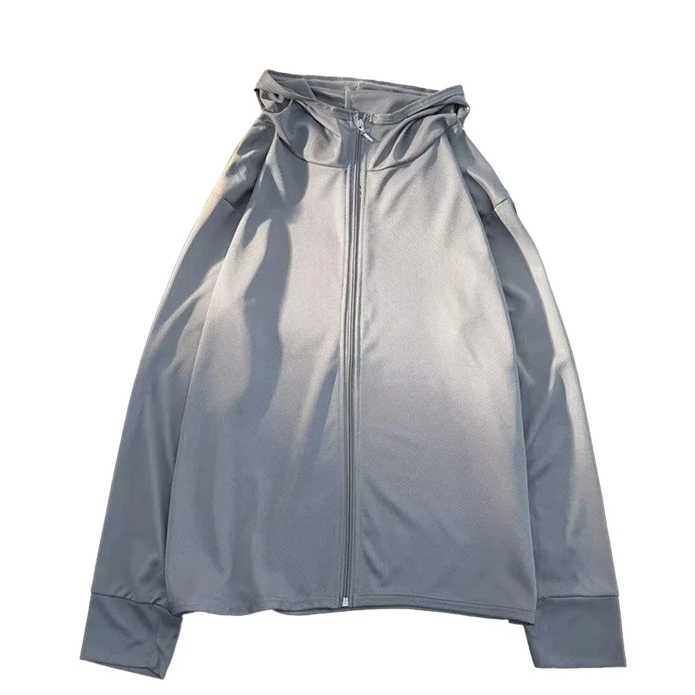 

Men Breathable Sunscreen Clothes Hooded Thin Long Sleeve Sun Jacket Skin Coat