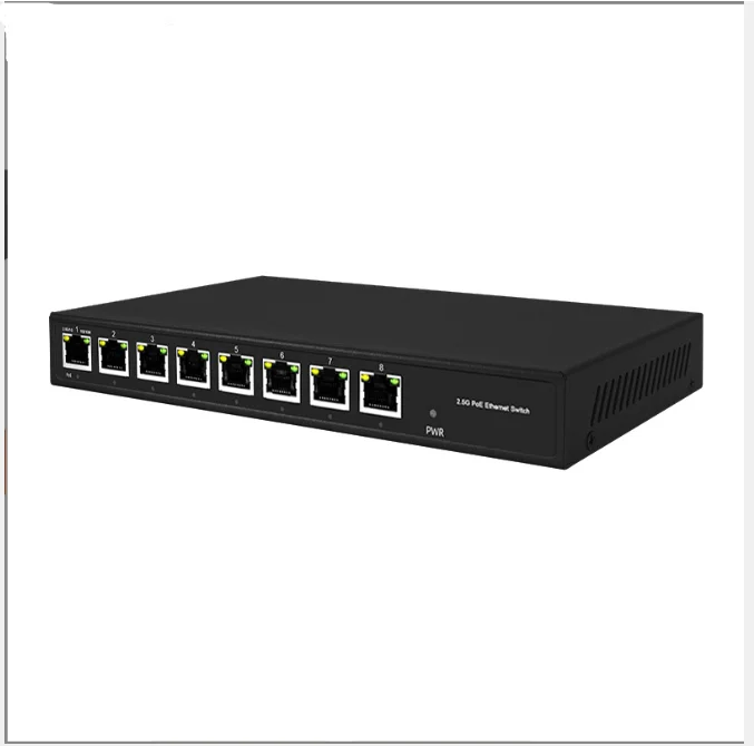 

High quality smart dc 48W unmanaged 10 100 1000m 8 port 2.5gb network switch for Network