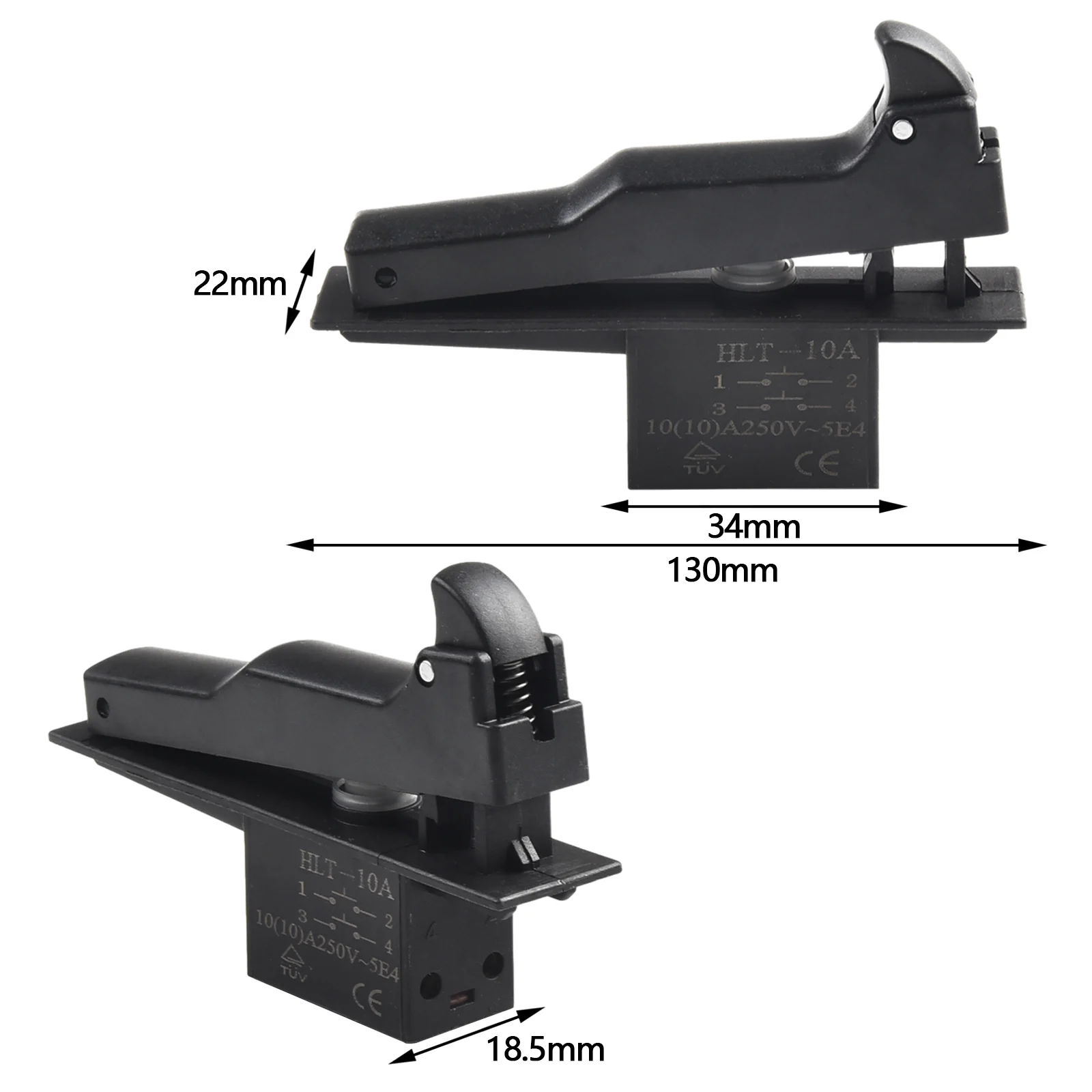 2pcs Lock On Trigger Switch per 150 smerigliatrice angolare accessori per utensili elettrici sostituzione di alta qualità durevole