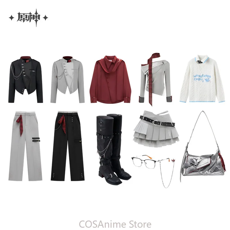 

Official Game Genshin Impact Merch miHoYo Original Authentic Tartaglia Theme Series Cosplay Clothes Bag Shirt Fans Gift